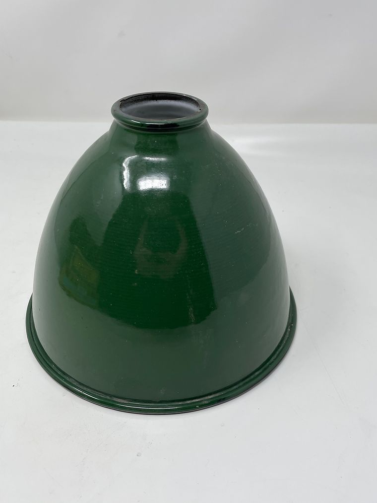 Vintage Green Tin Shade with Enamel 8" x 6"