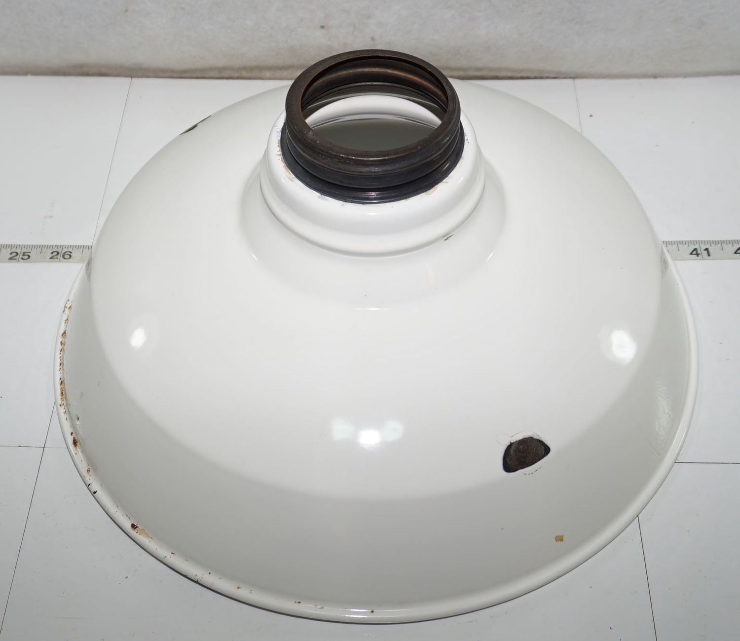 White Porcelain Tin Shade 14.25"