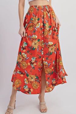 Floral Button Dwn Maxi