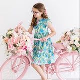 Flutter Sleeve Twirl Dress