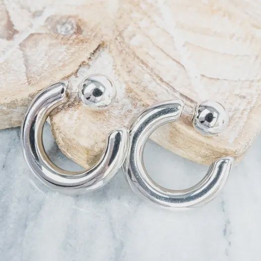 Silver Hoops