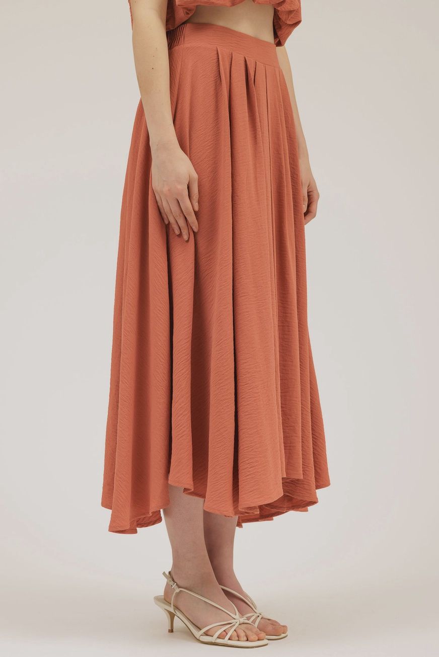 Pleated Midi Skirt