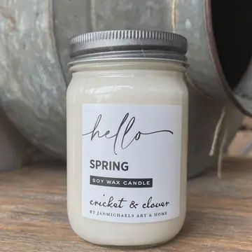 JanMichaels Soy Candle, Fragrance: Hello Spring