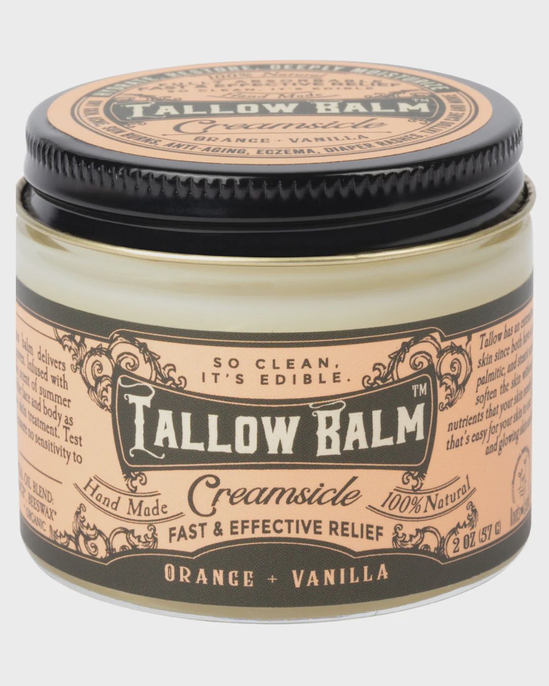 Tallow Balm, Scent: Creamsicle, Size: 2oz
