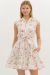 Floral Sleeveless Mini, Size: Small, Style: Tie Front