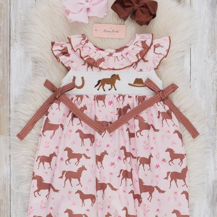 Marie Nicole Baby Dress, Size: Size 2, Style: Smocked Horse