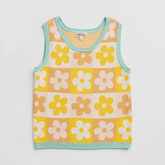 Girls Vest, Pattern: Dizzy D, Size: Size 6