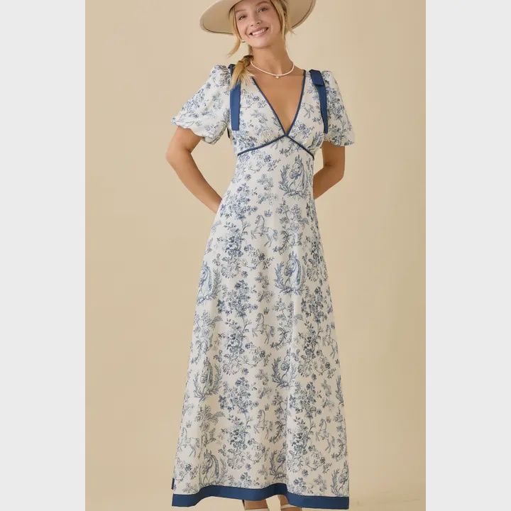 Stallion Maxi Dress W/ Bubble Sleeve, Size: Small
