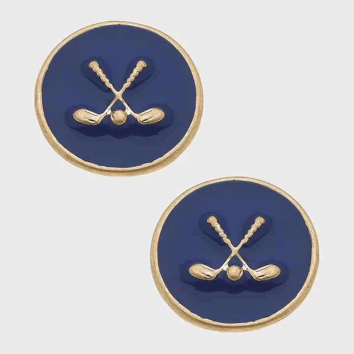 Canvas Golf &amp; Tennis Jewelry, Pattern: Paige Golf Clubs