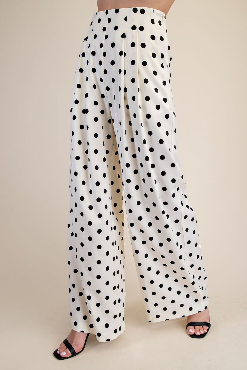 Polka Dot Trousers, Color: Black/White, Size: Small