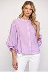 Puff Sleeve Button Down