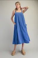 Flowy Midi Smocked Dress, Size: Small