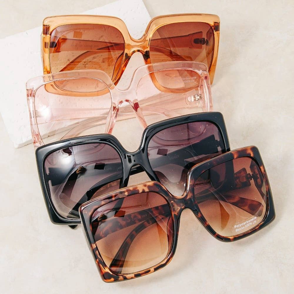 Thick Frame Square Sunglasses, Color: ASSORTED