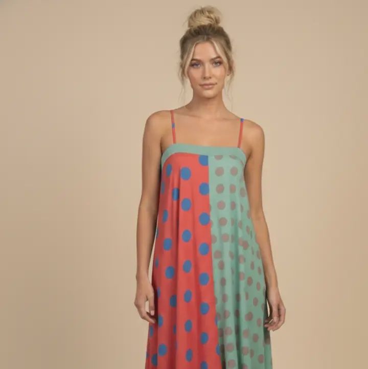Seafina Polka Dot Maxi, Size: Small