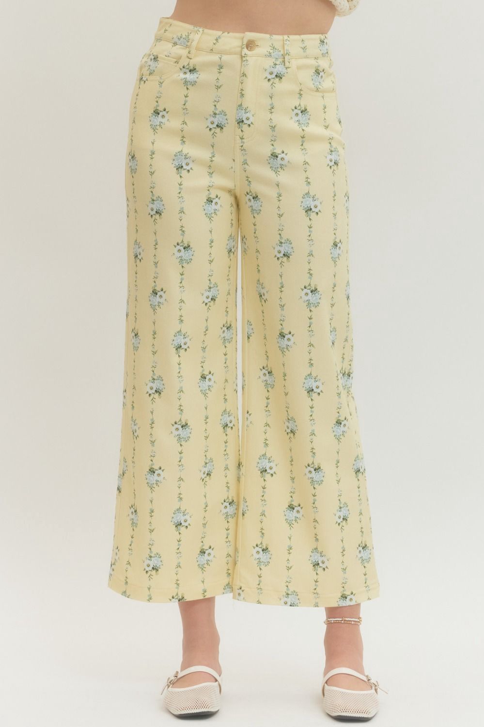Floral Print Jeans