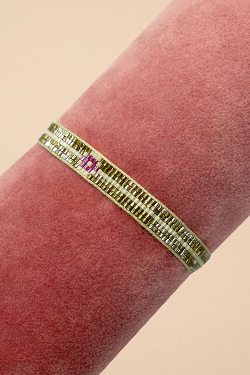 Gold &amp; Cream with Diamond - Narrow