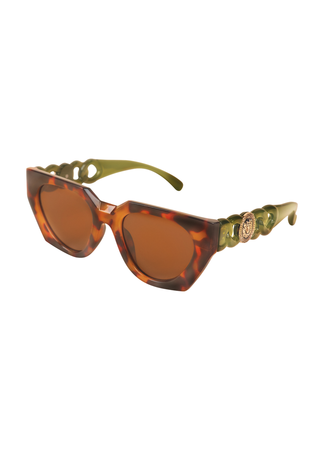 Luxe Zelia Sunglasses - Tortoiseshell/Olive