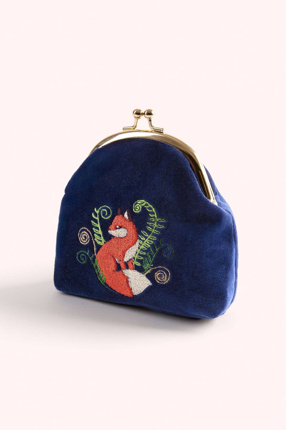 Velvet Coin Purse - Elegant Fox