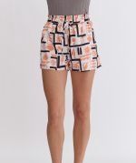 Printed High Waist Shorts