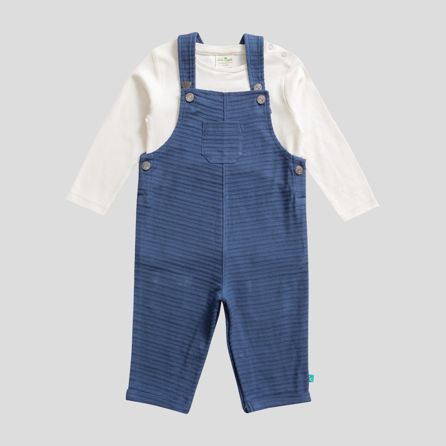 Cord Striped Dungaree Set