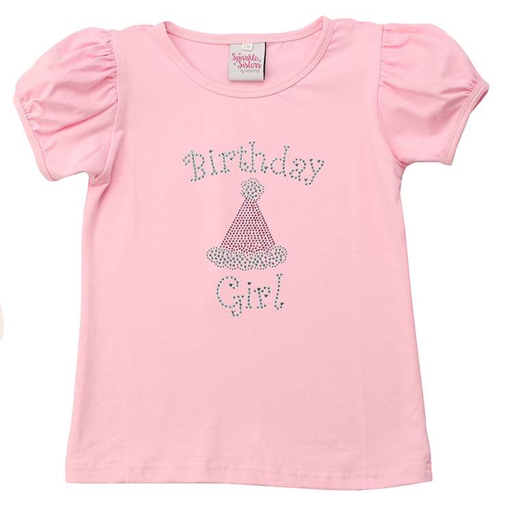Studded Birthday Girl puff sleeve tee