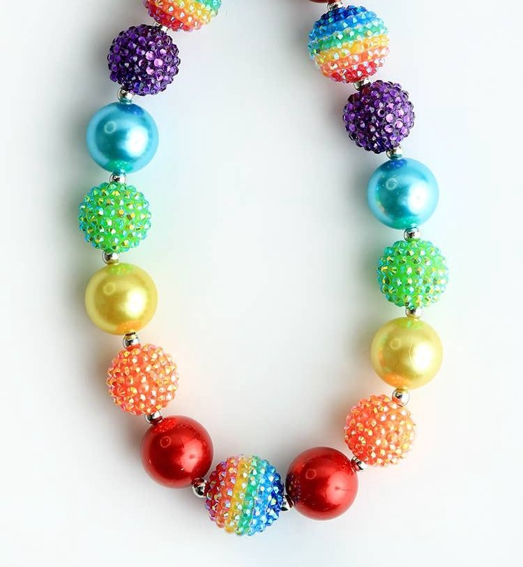 Chunky Rainbow Sparkle Necklace