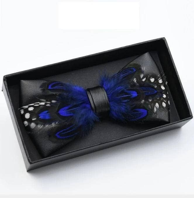 Handmade Feather Bow  for Men's Wedding Party