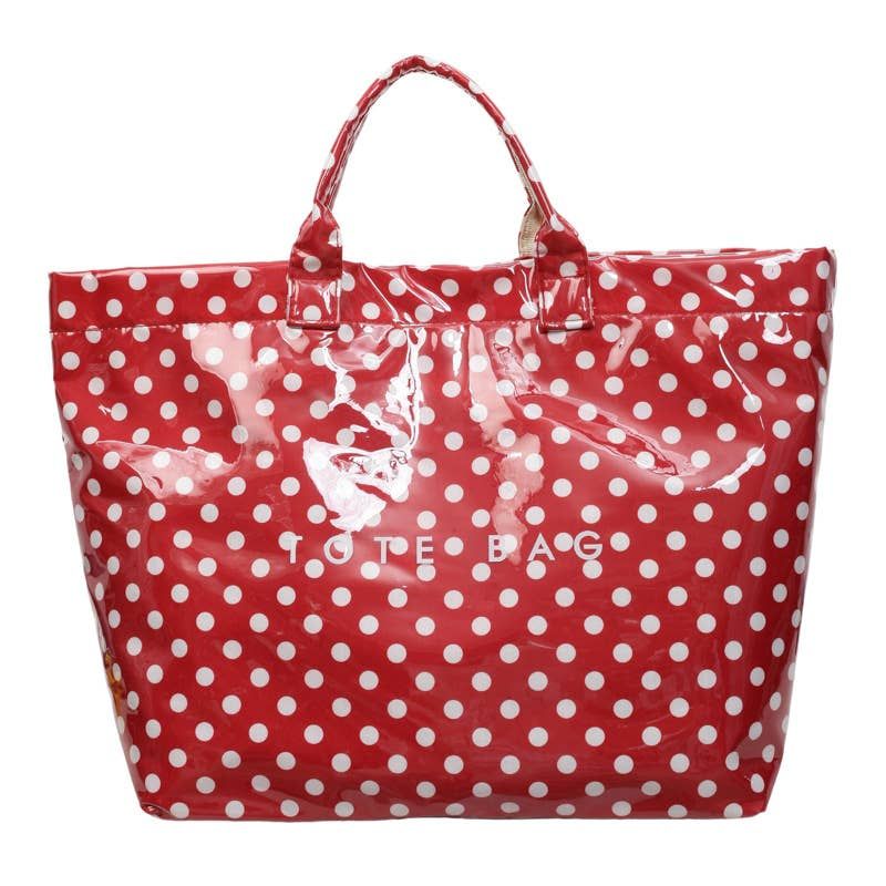 Polka Dots Tote Bag PVC Handbag