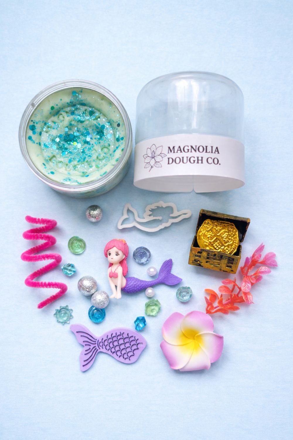 Kids Sensory Play Dough Jar | Mermaid Toy