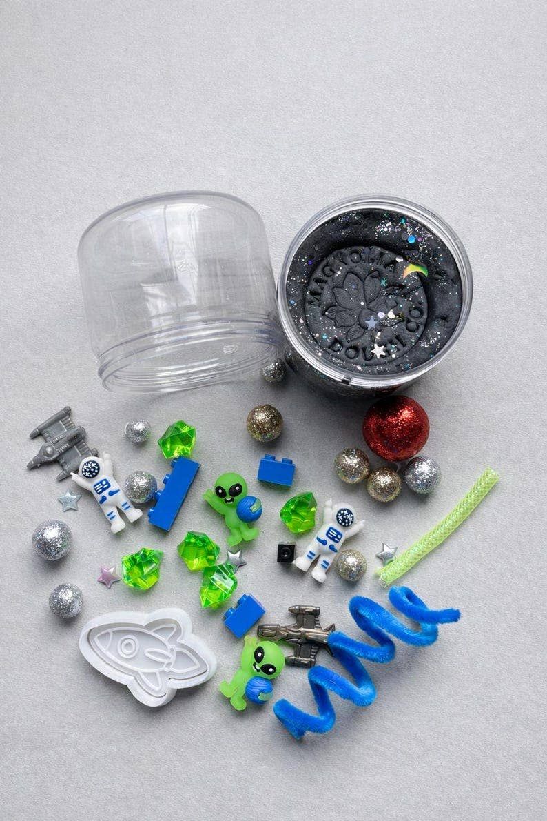 Kids Sensory Play Dough Jar | Space Toy