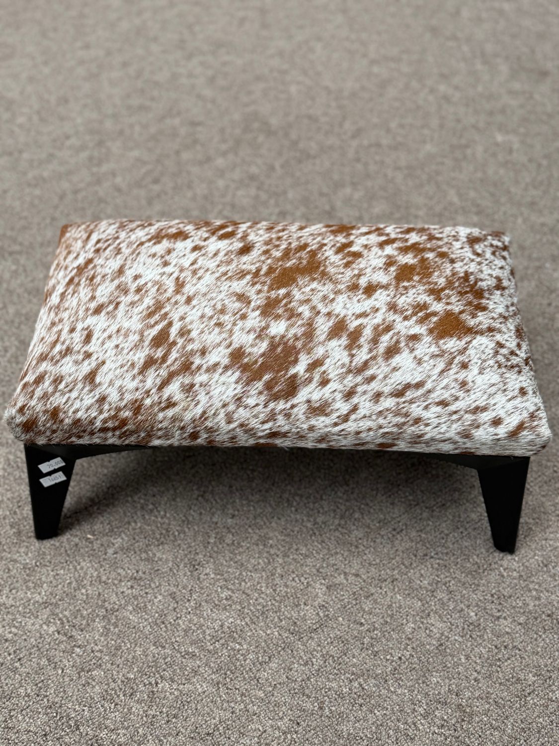 Spotted Brown Cowhide Stool