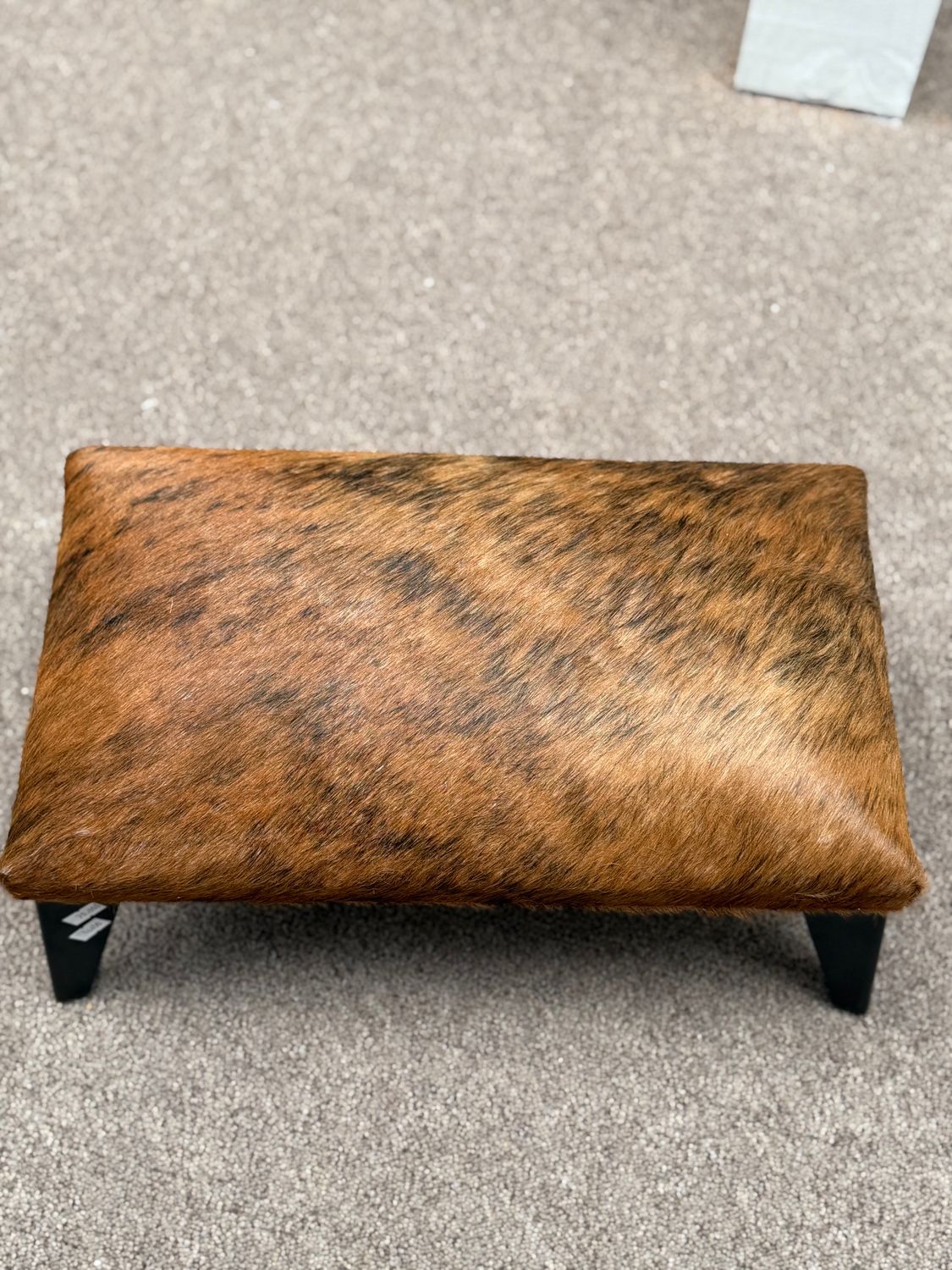 Reddish Brown Cowhide Stool