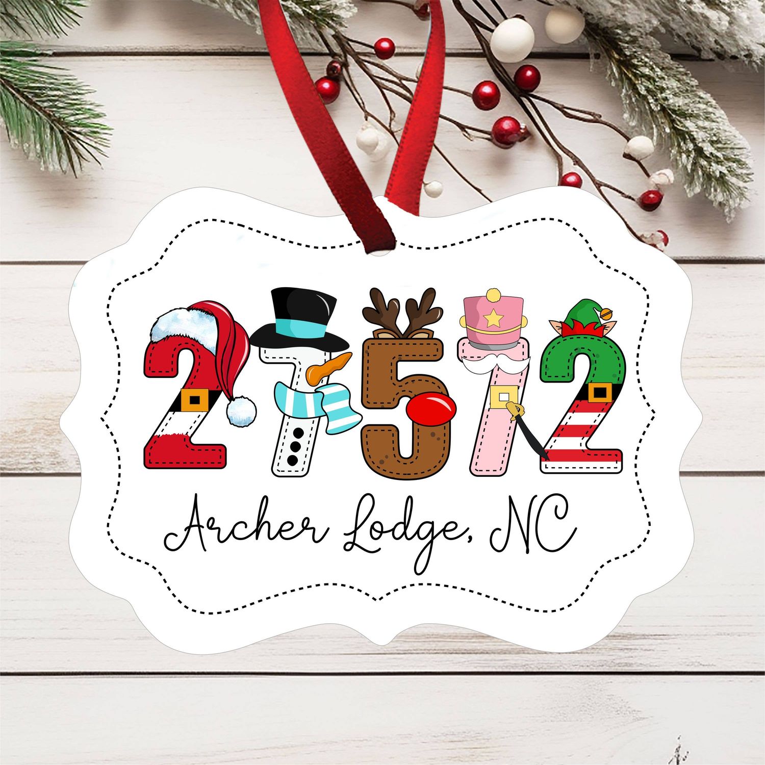 Aiken Zip Code Christmas Ornament | 2026, Title: 29801