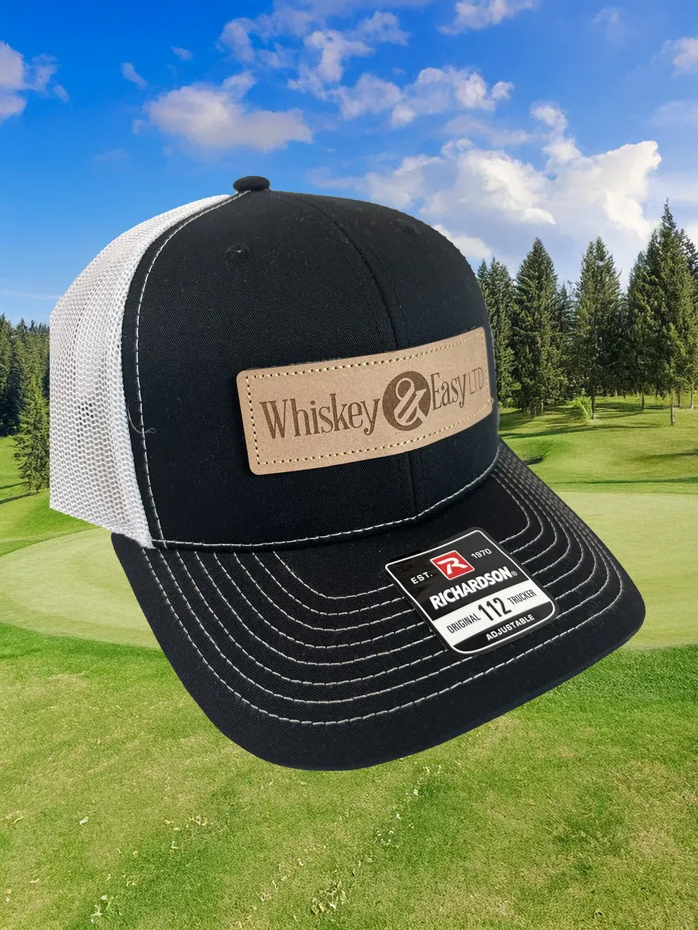 Whiskey &amp; Easy LTD Snap Back Hat, Color: Dark Navy &amp; White