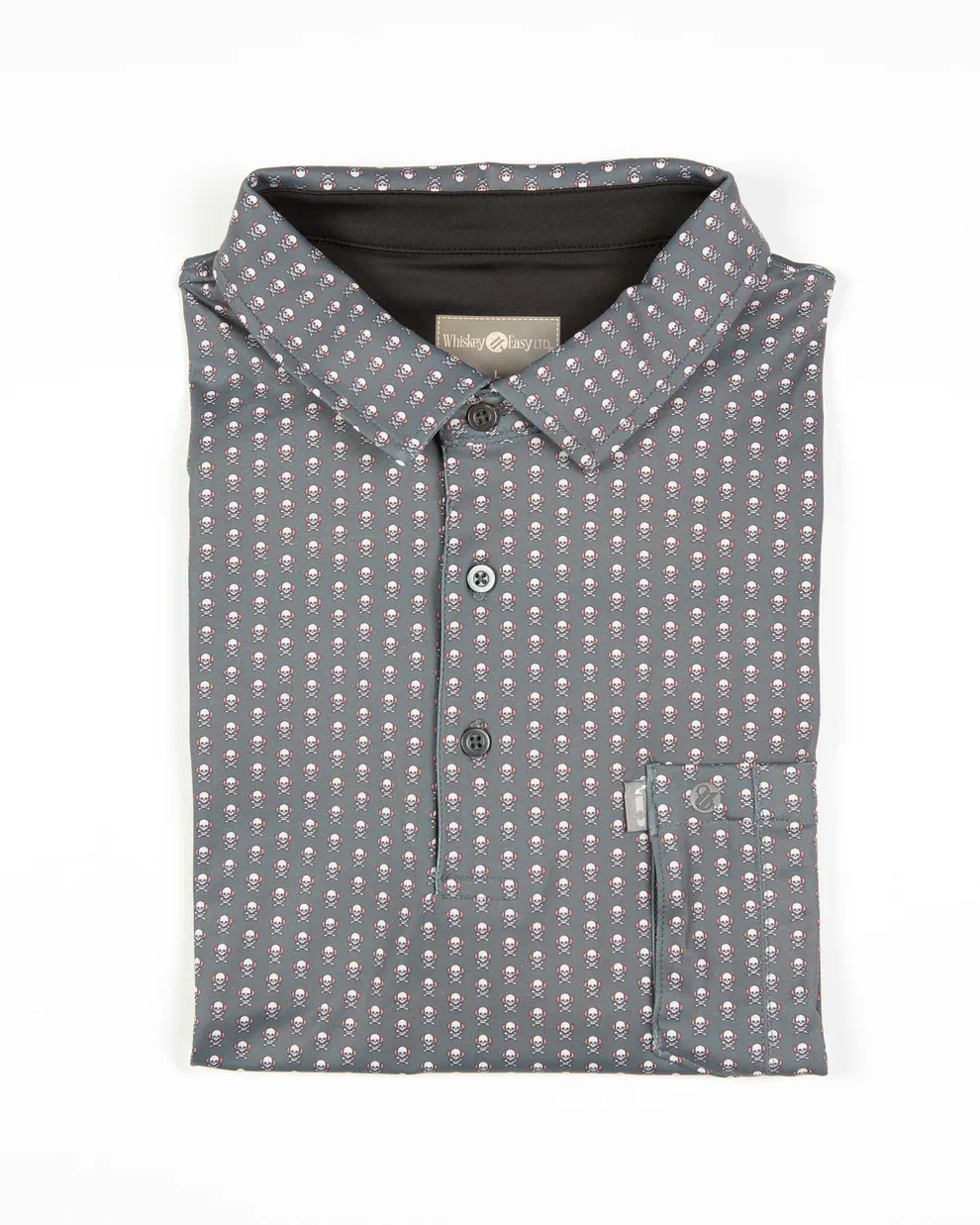 Cigar Pocket Perfor Polo - Jolly Roger, Grey