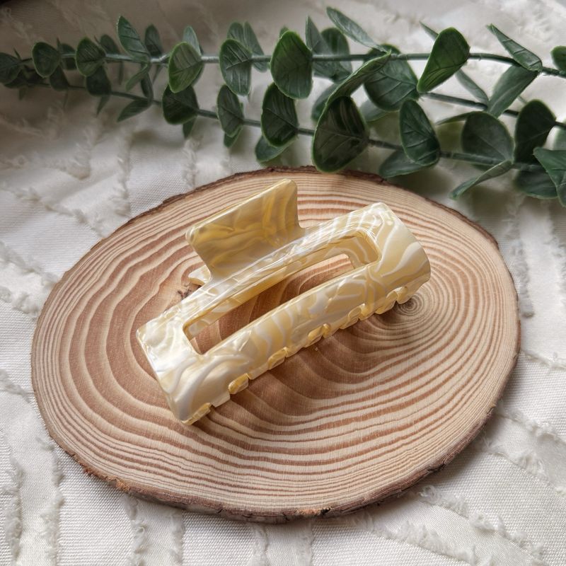 Solina – Stylische Haarklammer in Creme & Gelb | Starker Halt & elegantes Design für den Alltag