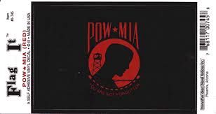 POW MIA Red Sticker