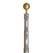 Telescoping Flagpoles, Colour: Clear Anodized, Size: 15&#39;
