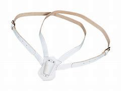 Double Strap Leather Carrying Belts, Colour: White