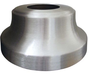 &#39;Trumpet&#39; Aluminum Flash Collar, Colour: Satin, For Pole Diameter: 2-3/8&quot;, Outside Diameter: 10&quot;