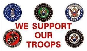 We Support Our Troops Flag