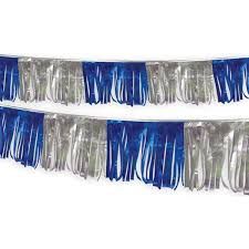 Silver and Blue Streamer Pennants