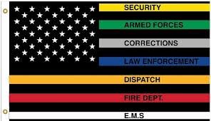 First Responder Thin Line United States Flag