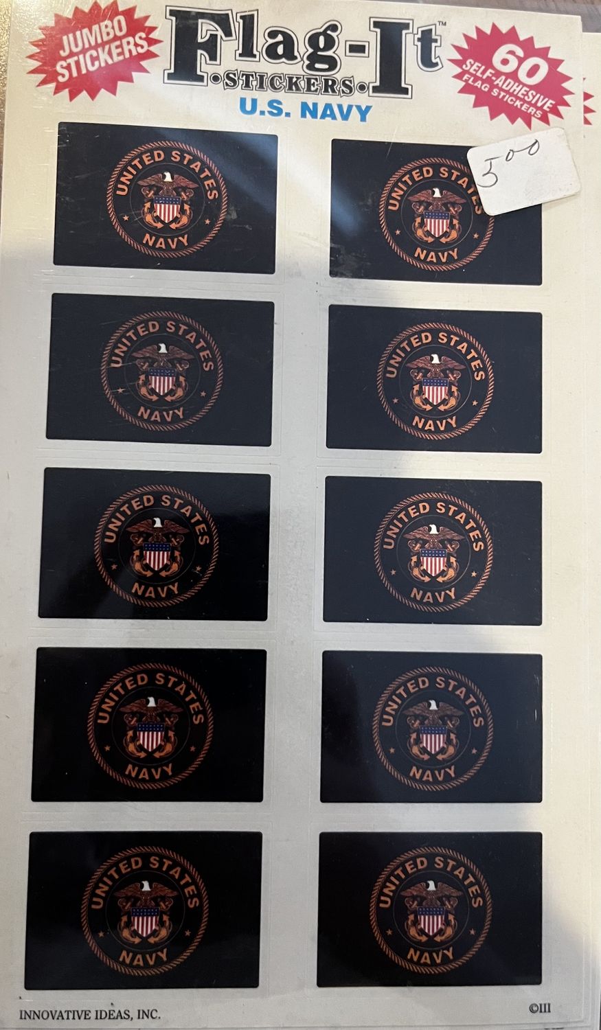Navy 60 Count Stickers