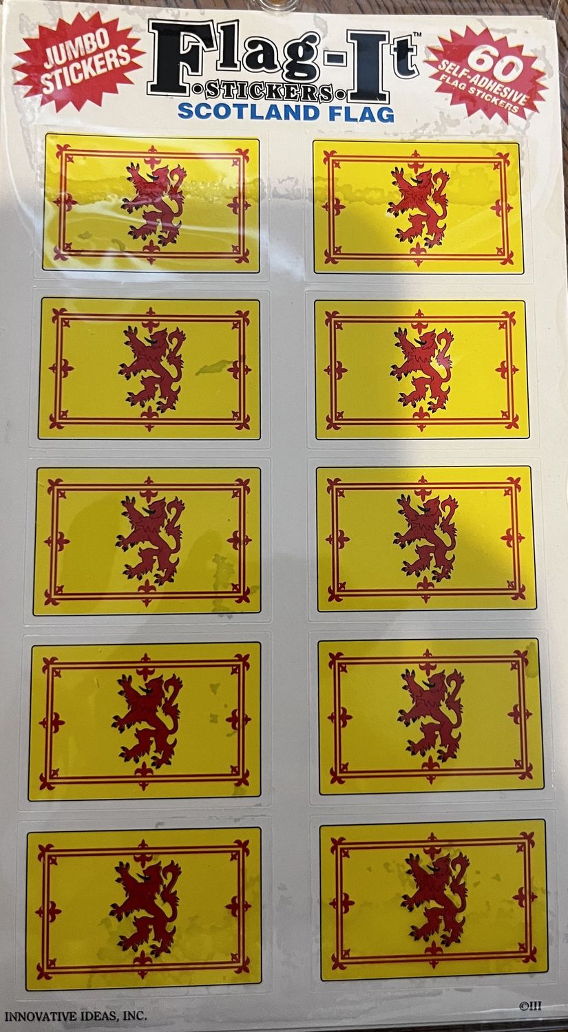 Scotland with Lion 60 Count Stickers