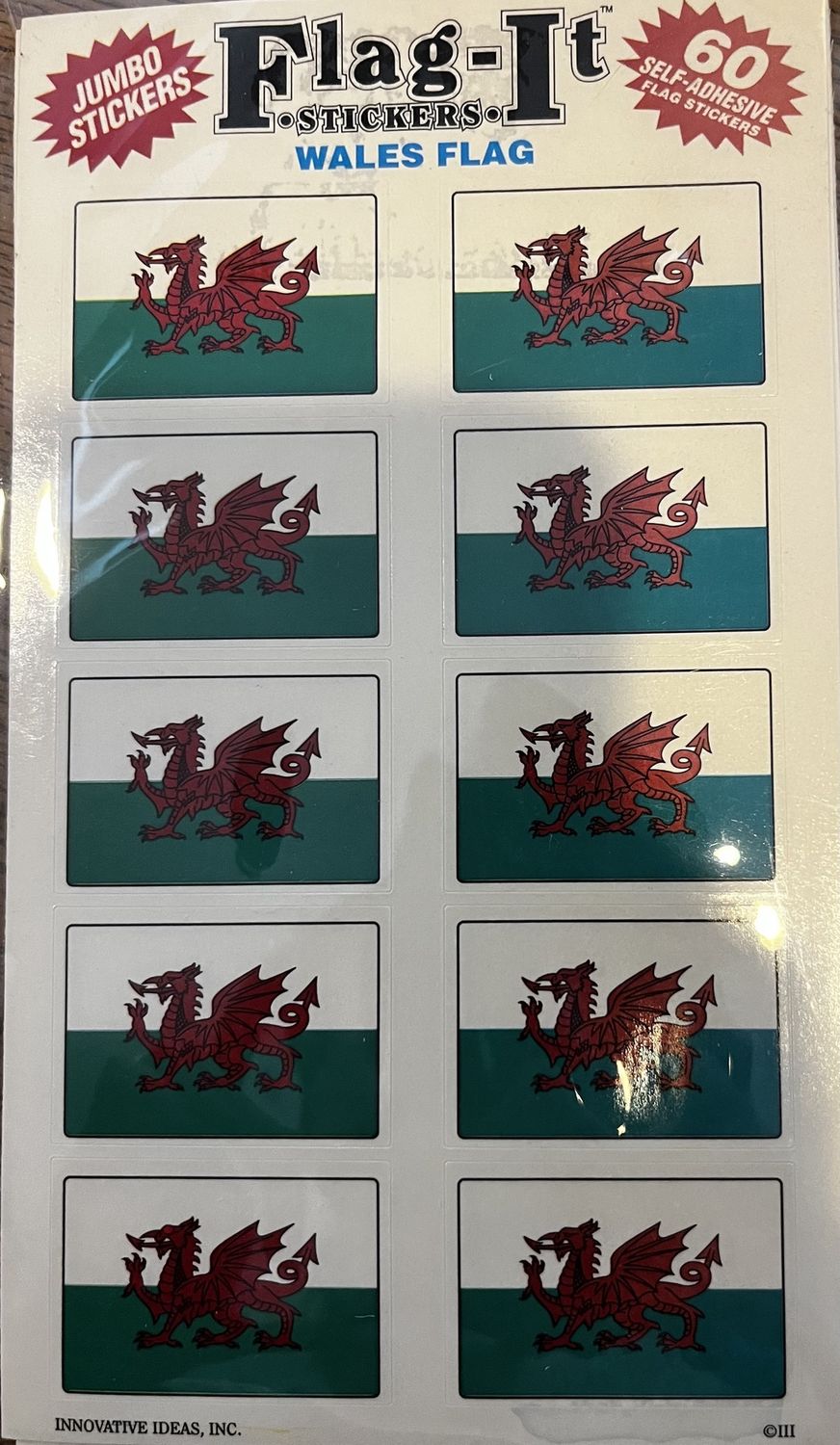 Wales 60 Count Sticker