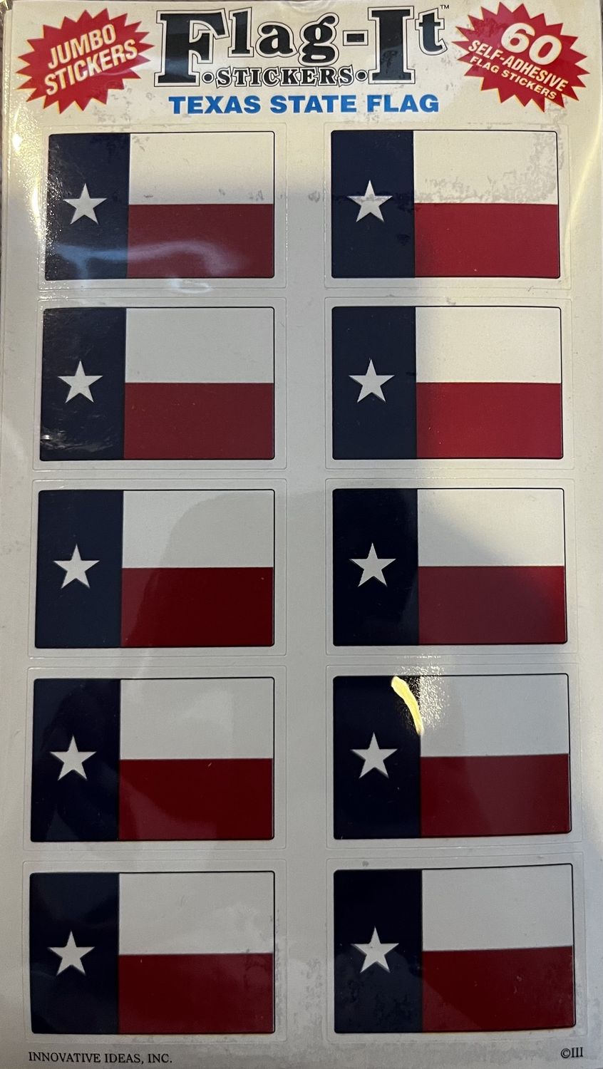 Texas 60 Count Stickers