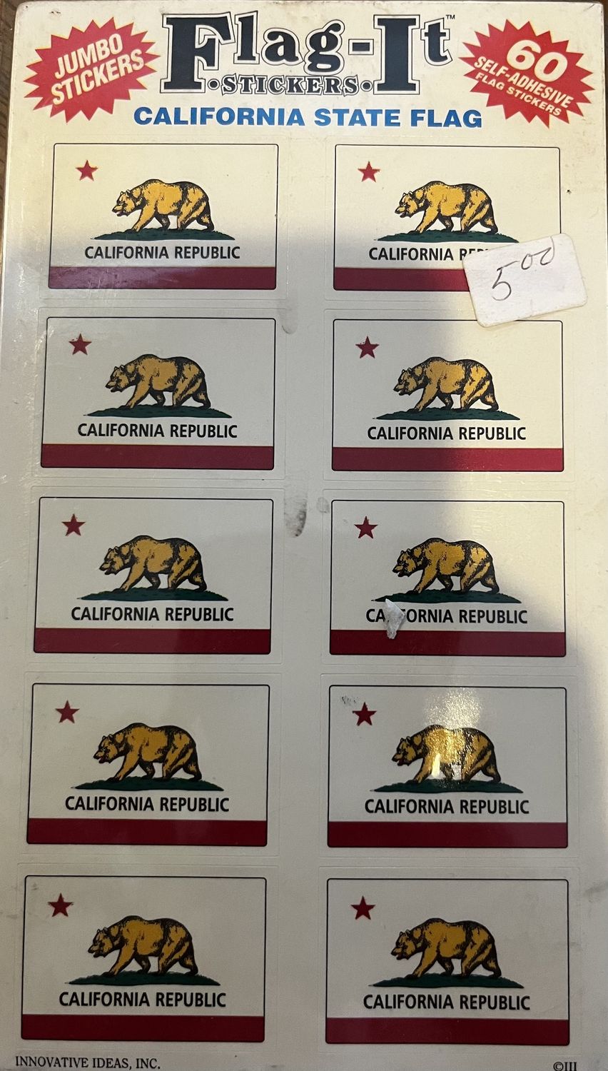 California 60 Count Stickers