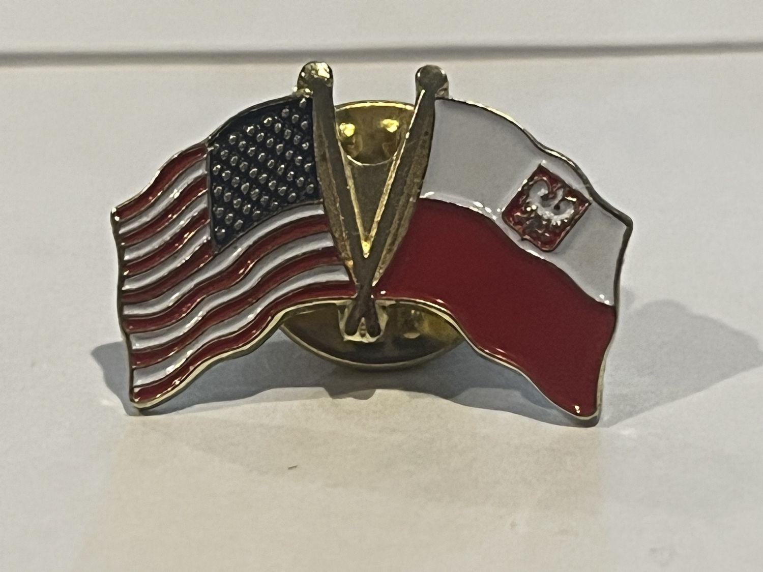 Poland with Crest / United States Pin