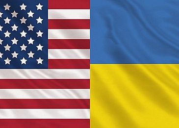 Ukraine / United States Flag